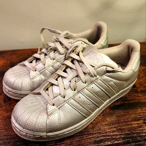 Adidas Superstar Silver Sneakers - women's size 7